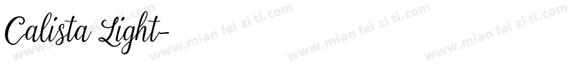 Calista Light字体转换